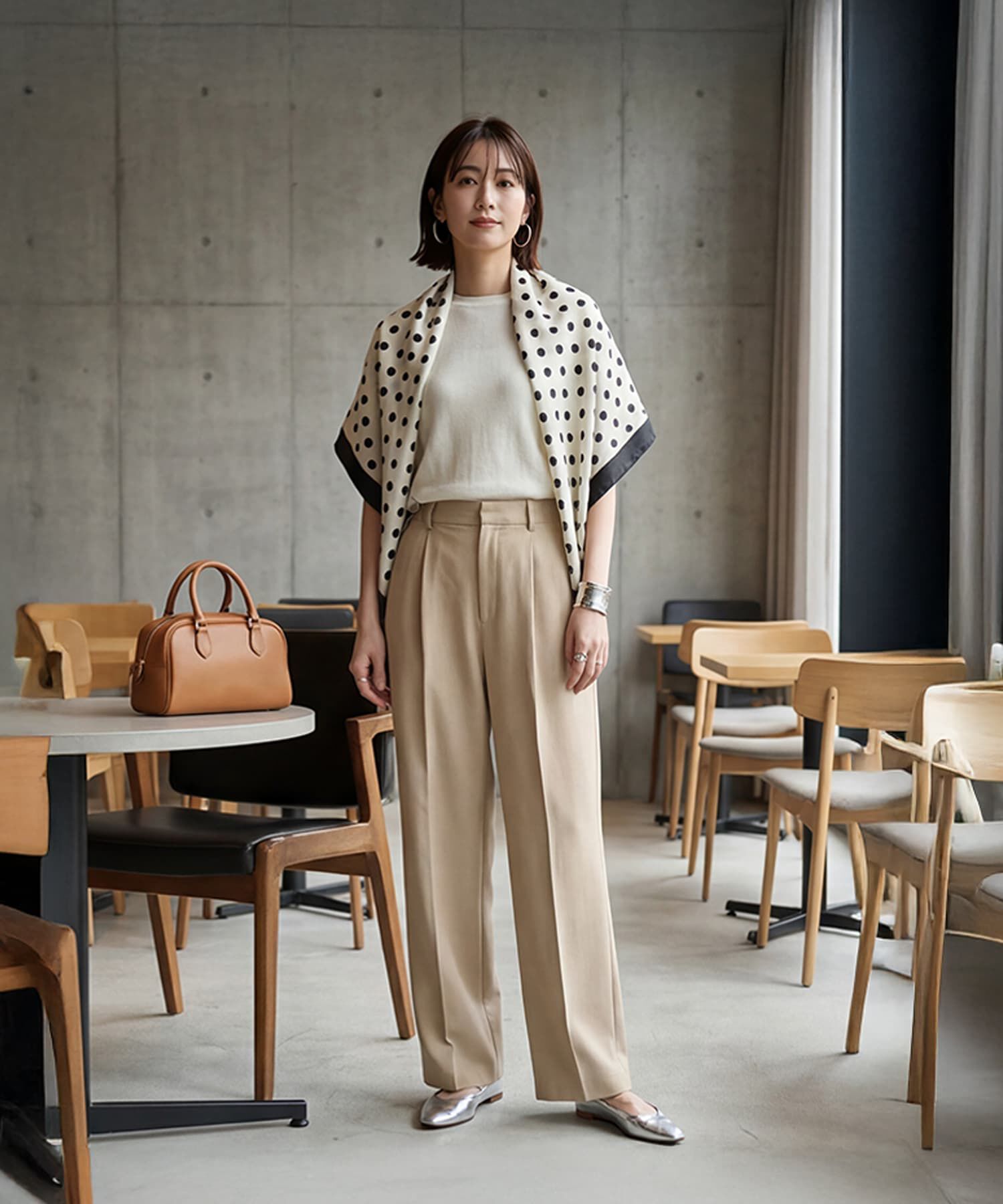 STYLE DELI「【DELI by】超大判ツイルサテンプリントスクエアストール」|ストール|