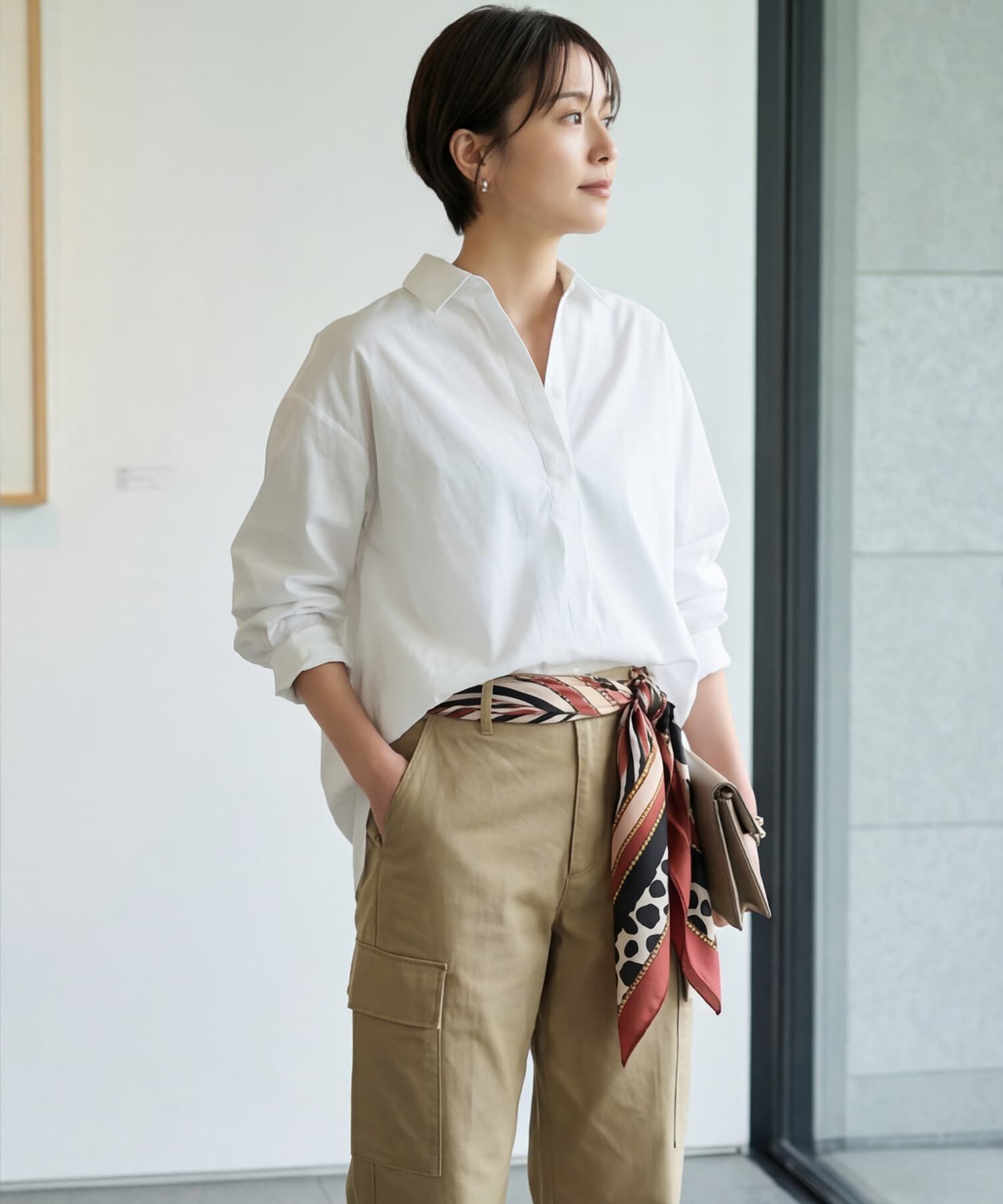 STYLE DELI「【DELI by】超大判ツイルサテンプリントスクエアストール」|ストール|