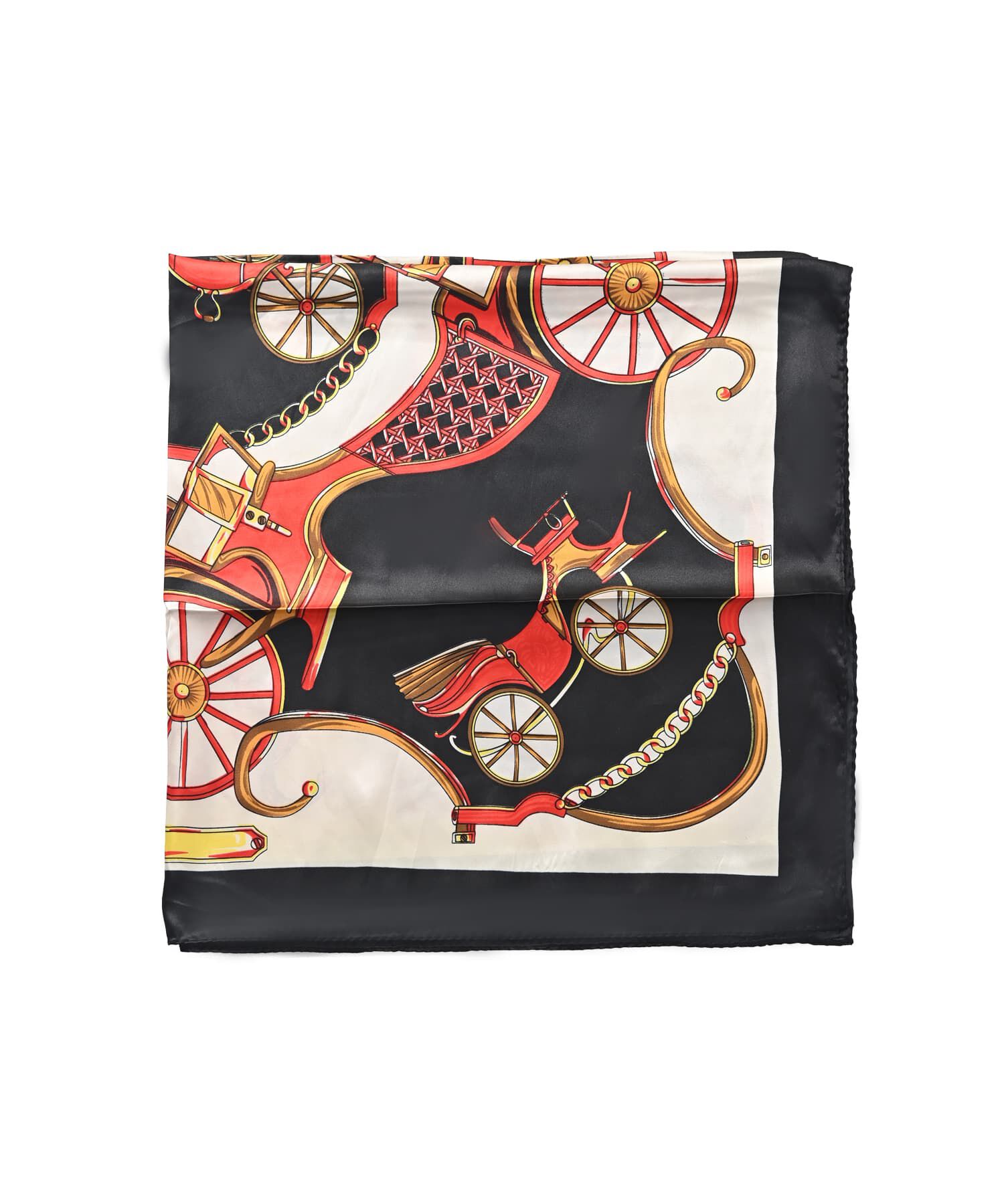 STYLE DELI「【DELI by】キャリッジプリントサテンスクエアスカーフ」|バンダナ・スカーフ|