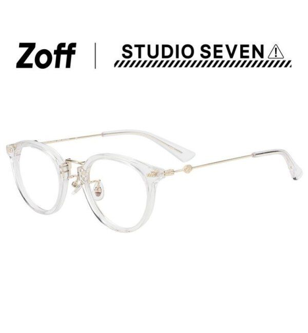  「Zoff｜STUDIO SEVEN｜ボストン型 メガネ プラスチック&times;メタル｜伊達メガネ 度付きメガネ レンズ交換券付」|メガネ|
