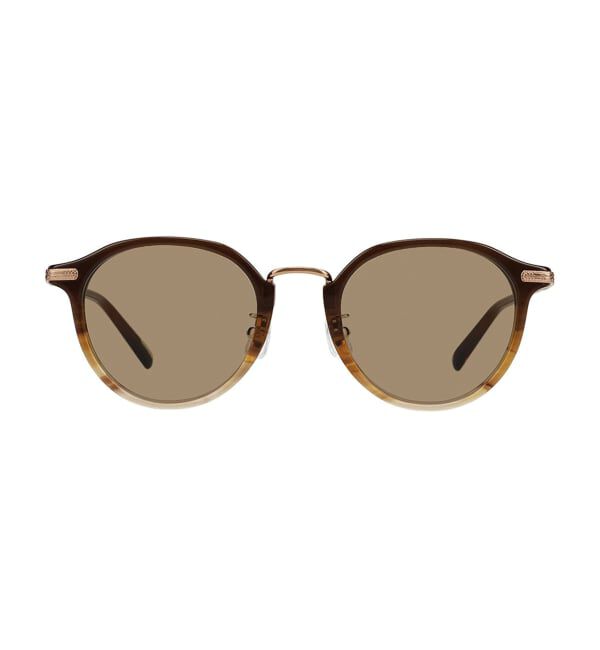  「Zoff｜UNITED ARROWS ユナイテッドアローズ ボストン型 サングラス | 太縁 紫外線対策 UVカット  」|サングラス|濃ブラウン1