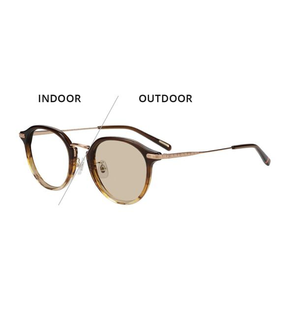  「【WEB限定】Zoff｜UNITED ARROWS ユナイテッドアローズ ボストン型調光サングラス | 紫外線で色が変わる  」|サングラス|