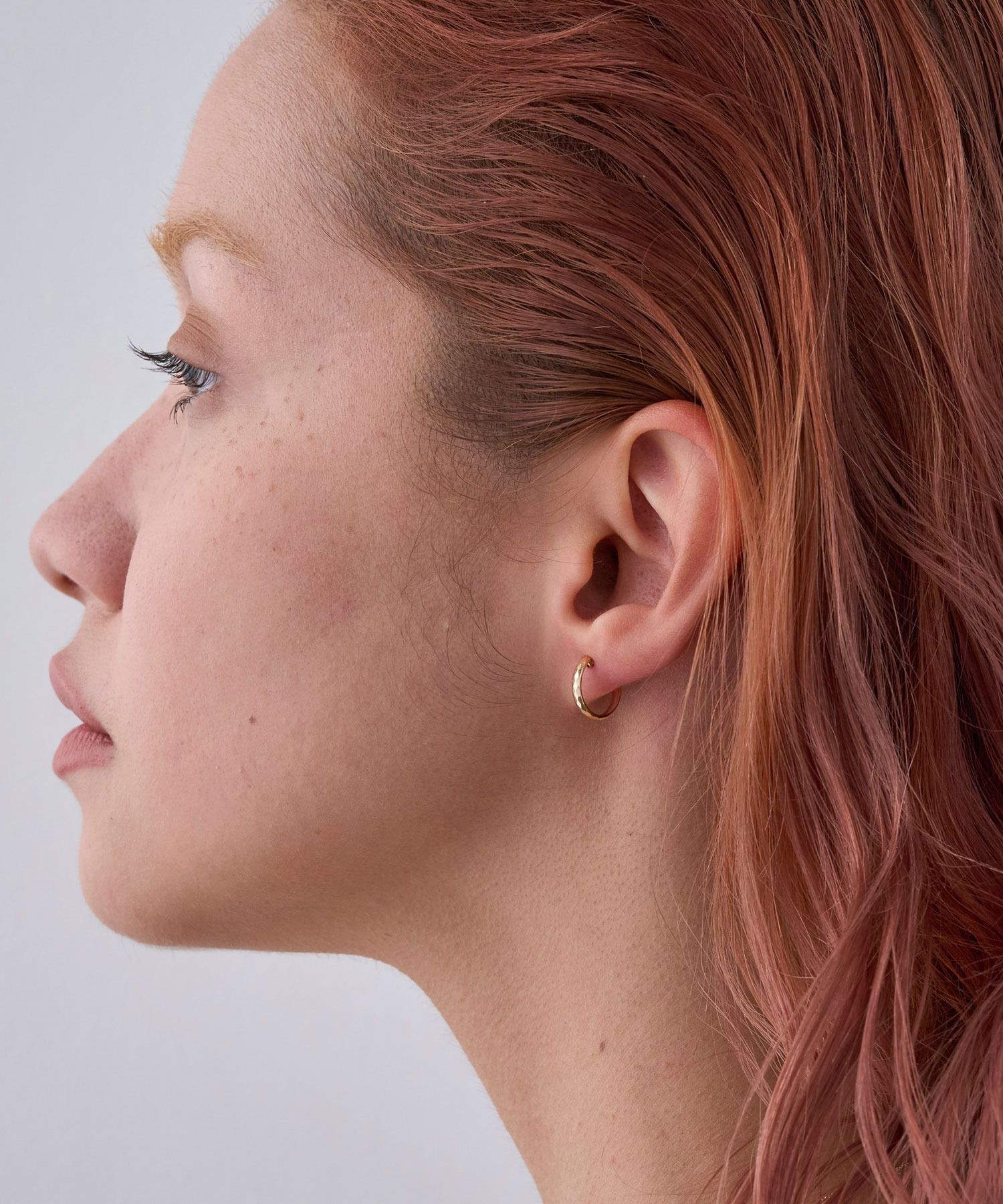 JUPITER「【K10】ダイヤモンドカットフープピアス ゴールド」|ピアス|