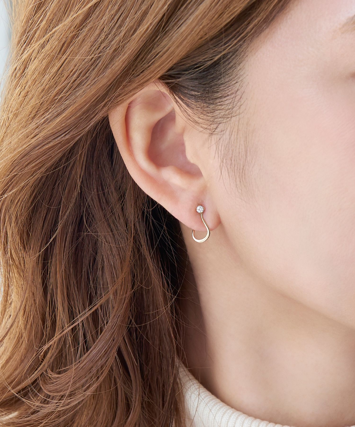 Phoebe「【 K10 】ビジュードロップイヤリング/BOX付き」|イヤリング|ゴールド