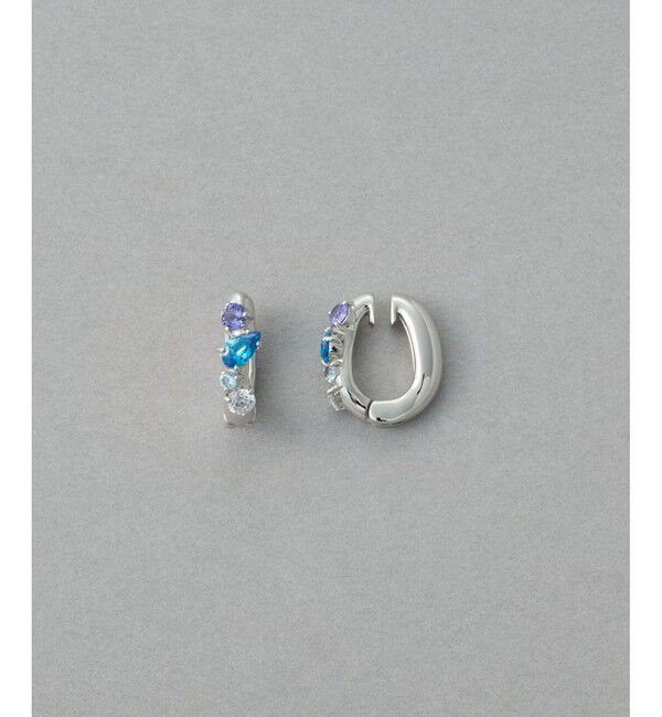 ete「ビジュー ハグイヤリング」|イヤリング|プラチナム