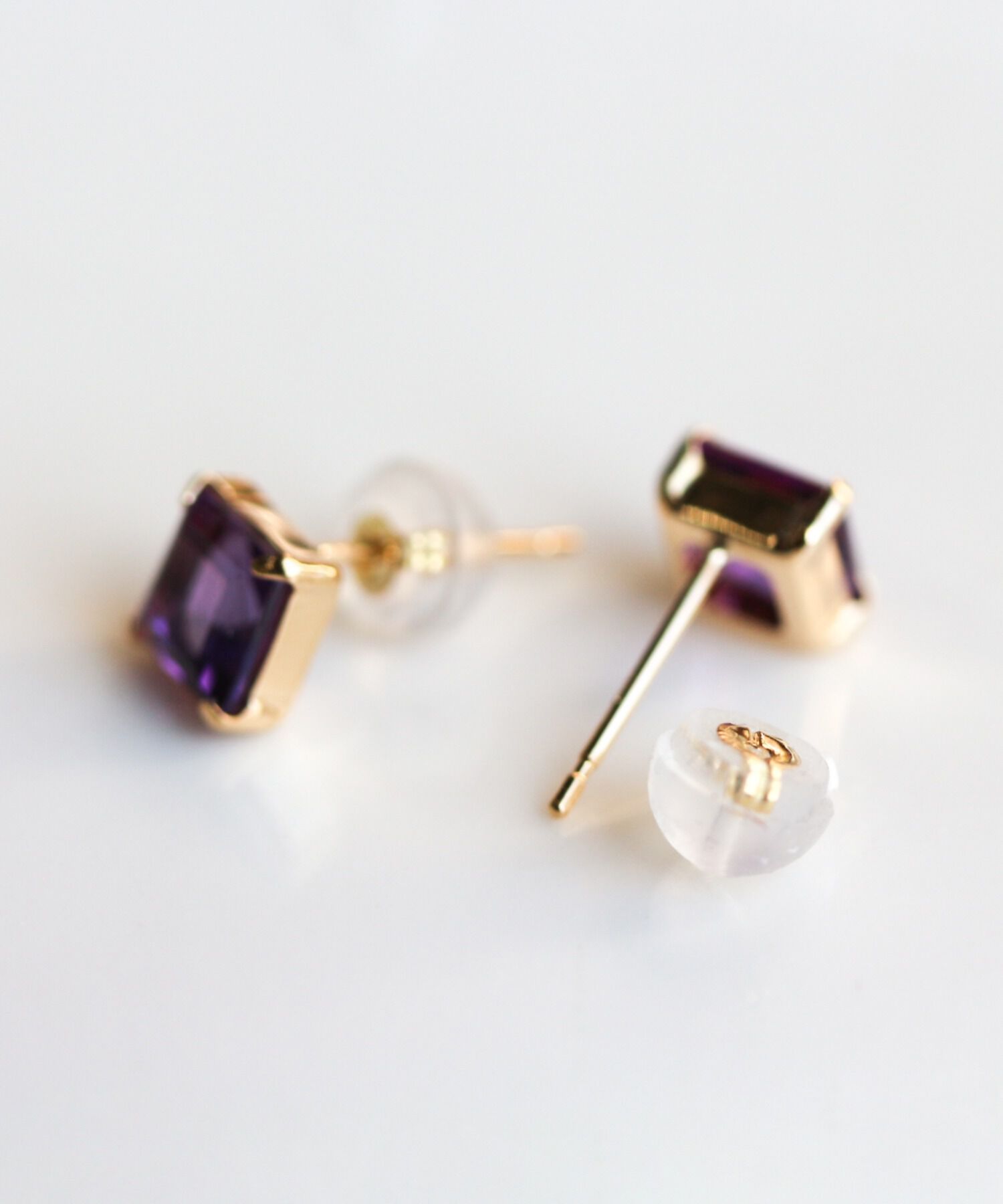  「アメジスト ピアス | K18 」|ピアス|