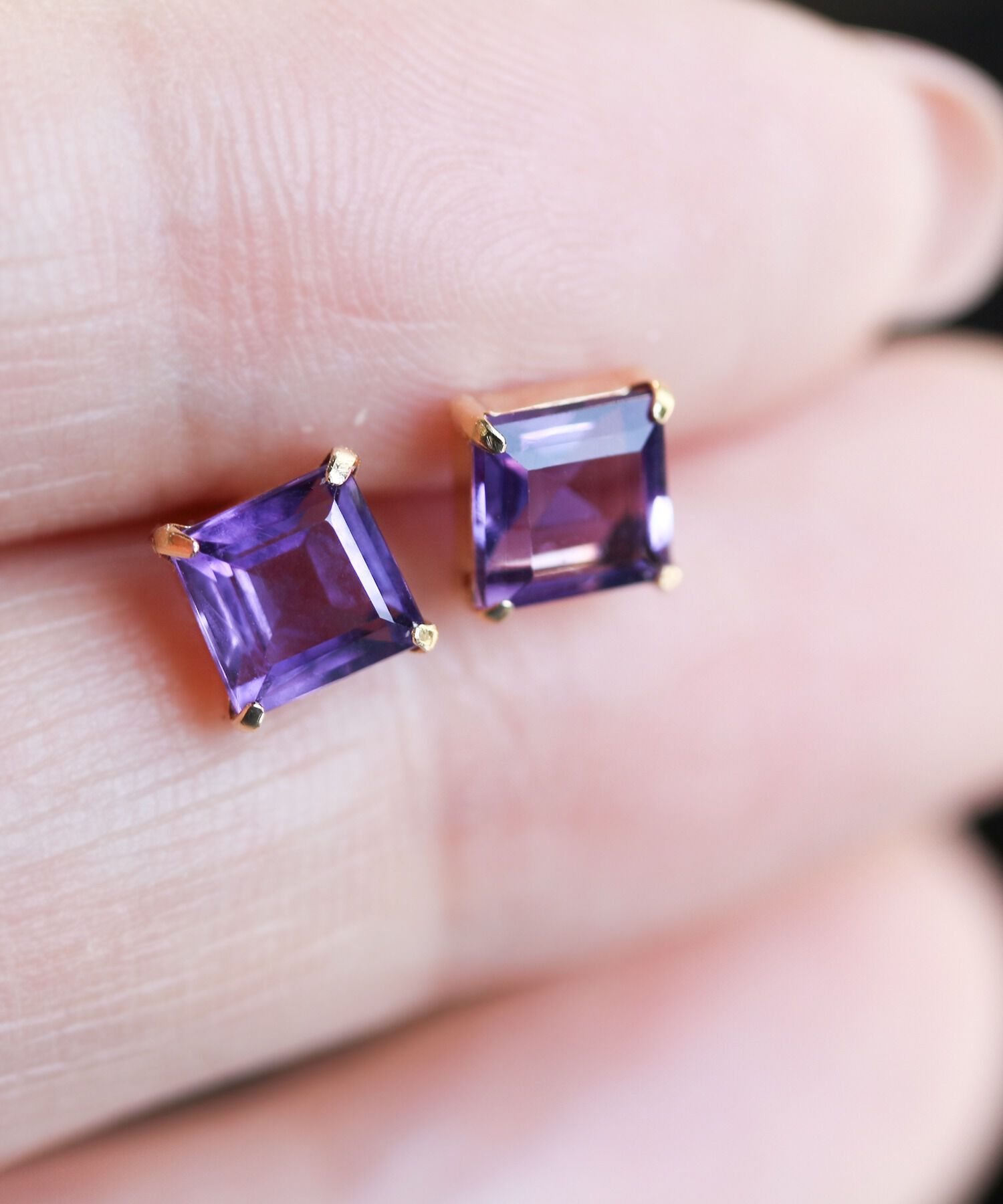  「アメジスト ピアス | K18 」|ピアス|