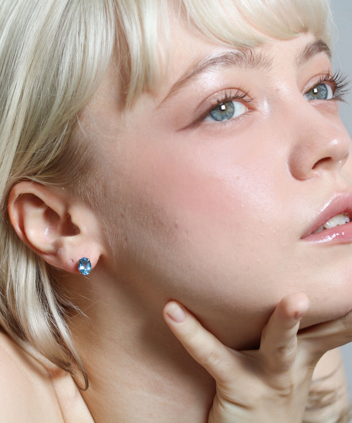  「ブルートパーズ ピアス | K10YG」|ピアス|K10 イエローゴールド