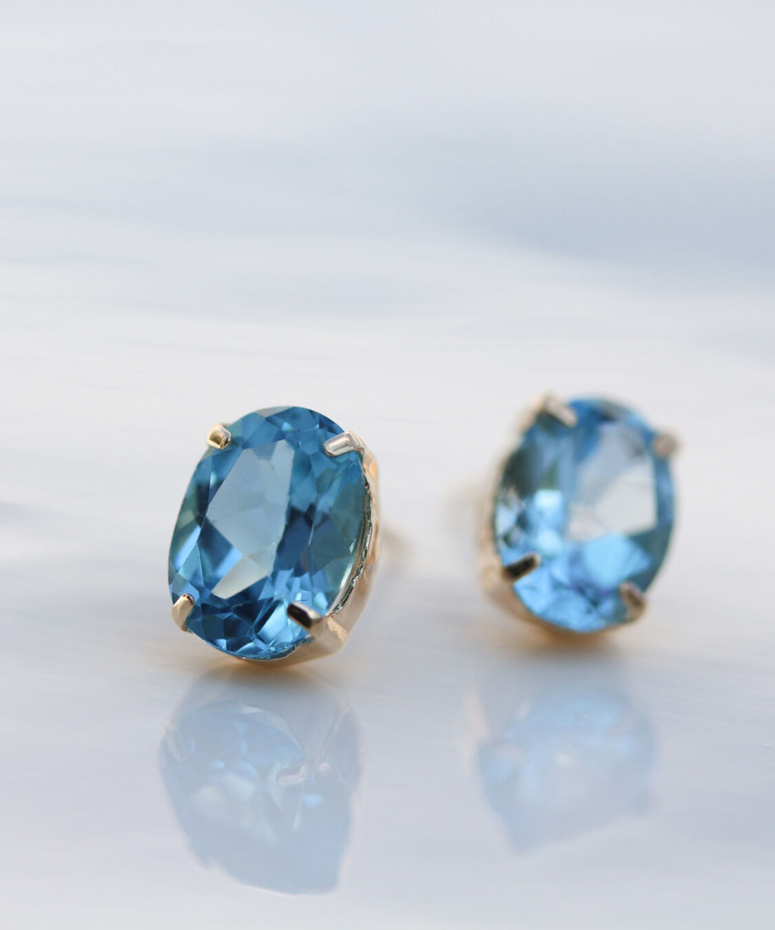  「ブルートパーズ ピアス | K10YG」|ピアス|