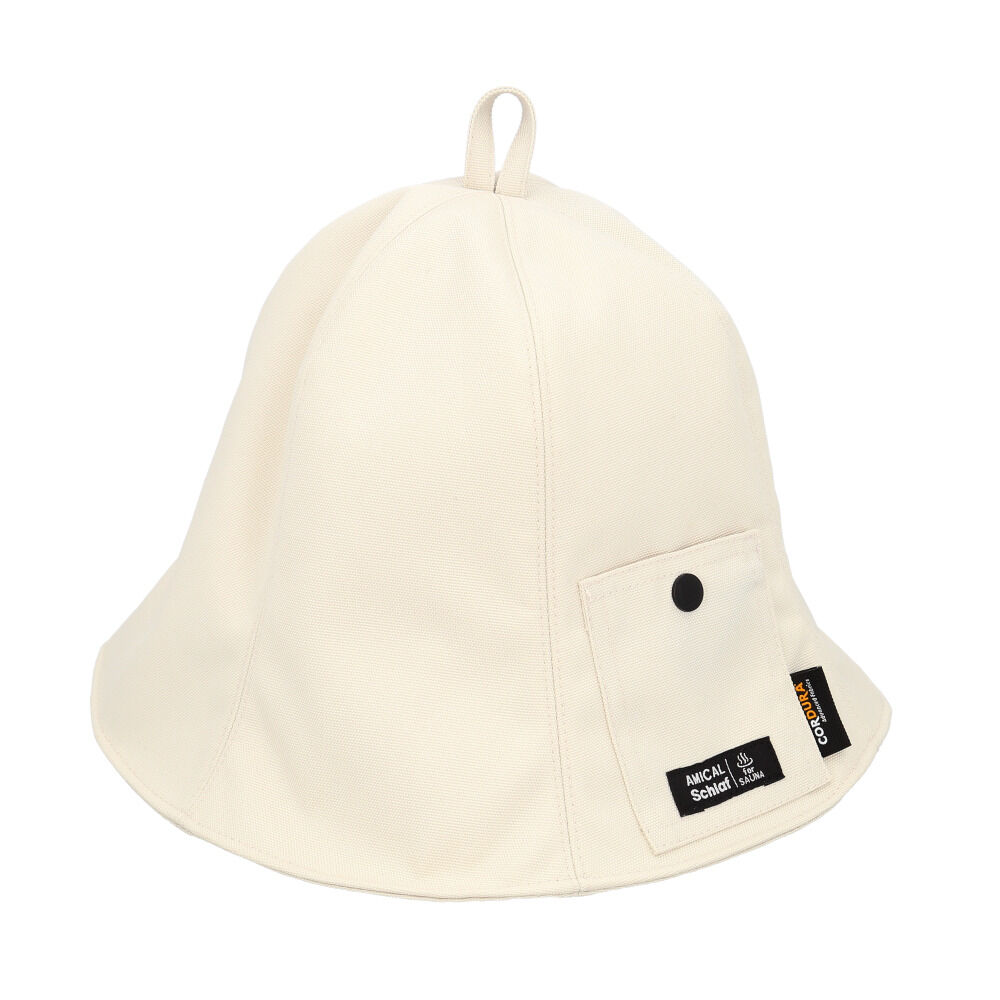 BACKYARD FAMILY「ベル型 サウナハット 通販 サウナ帽子 サウナキャップ サウナ ハット キャップ 帽子 大きめ」|タオル|ホワイト1