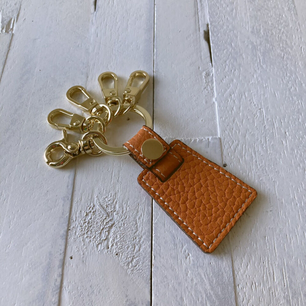 BACKYARD FAMILY「キーホルダー 本革 通販 キーリング キーチャーム レディース メンズ レザー 革 ペア おしゃれ」|チャーム・キーホルダー|オレンジ1