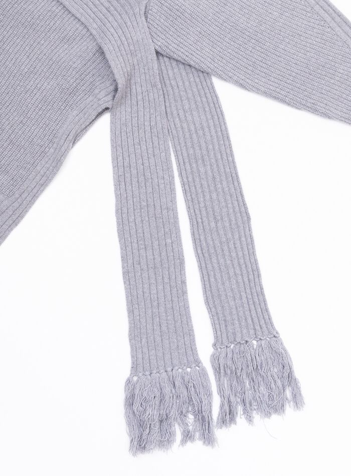 BACKYARD FAMILY「MIND フリンジマフラーニット 通販 ニット セーター リブニット タートルネック ハイネック」|ニット・セーター|