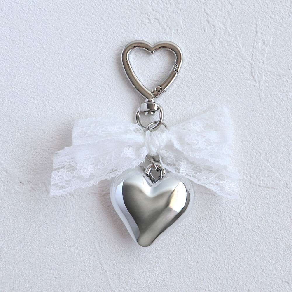 BACKYARD FAMILY「RORA キーリング 通販 ローラ アリス キーホルダー キーチャーム ハート型 カラビナ リボン」|その他|ホワイト1