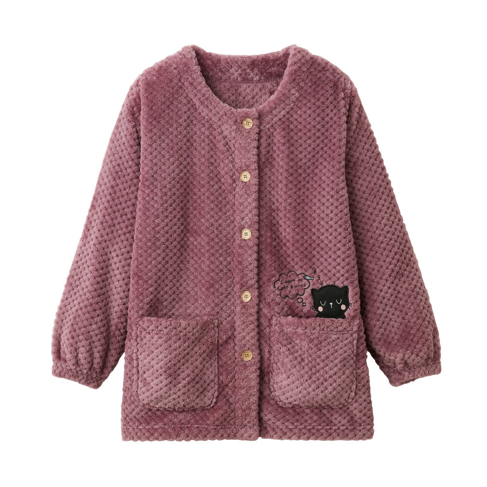 BACKYARD FAMILY「割烹着 ふわふわ レディース 通販 おしゃれ かわいい 前開き かっぽう着 エプロン ルームウェア」|その他|パープル1