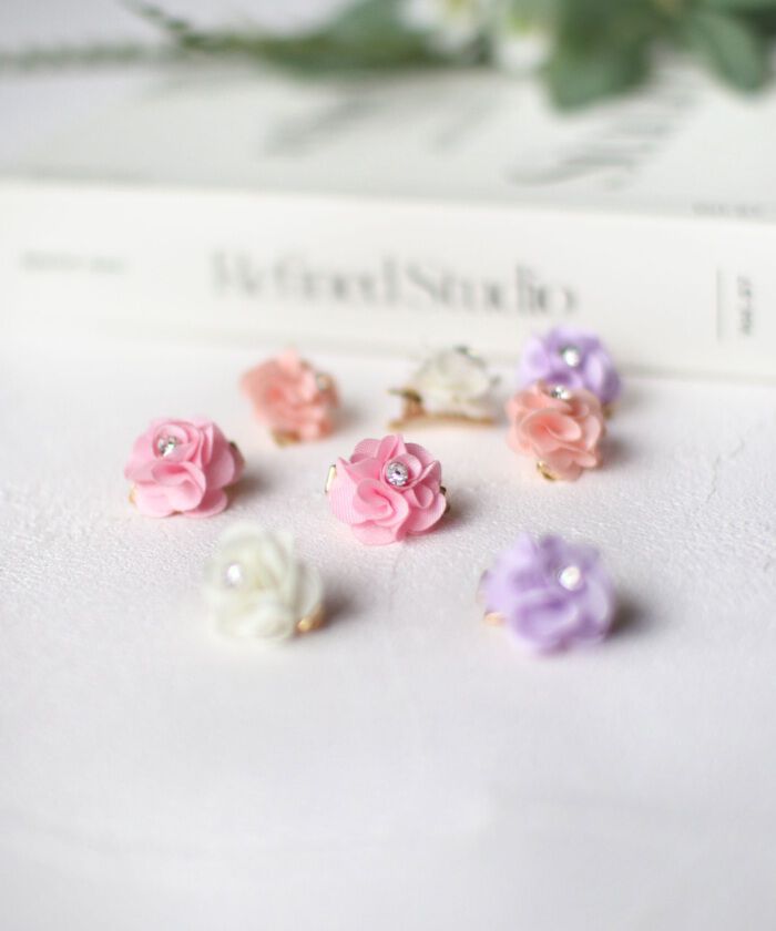 BACKYARD FAMILY「Rora ヘアクリップ キッズ 2個セット 通販 ローズメル お花 フラワー ラインストーン」|その他|