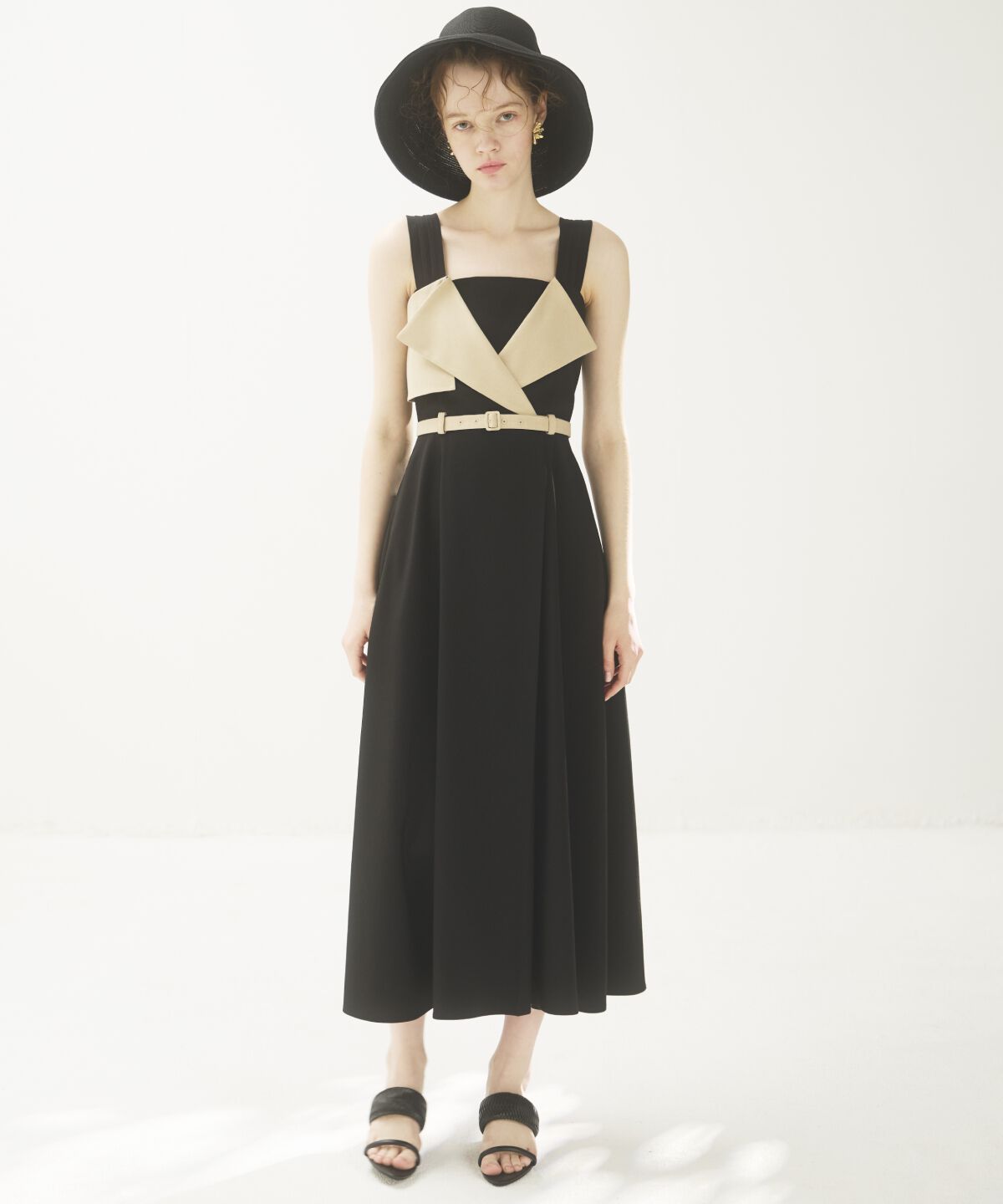 アンドクチュール「バイカラーデザインジャンスカ」|ジャンパースカート|