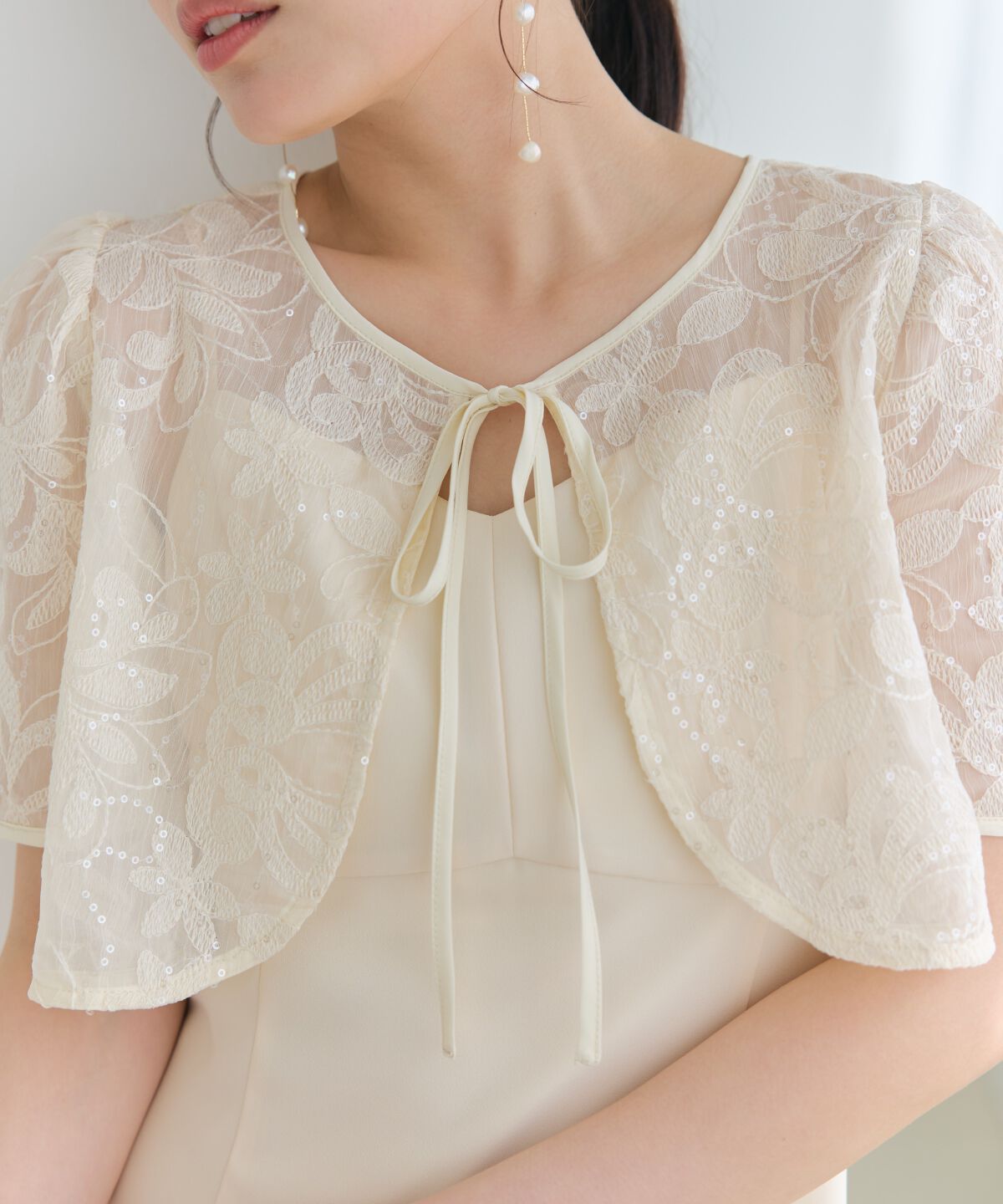 アンドクチュール「2WAYレースケープドレス」|ドレス|