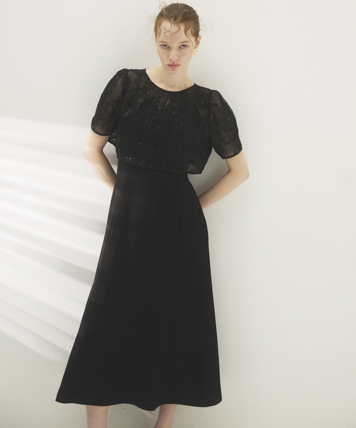 アンドクチュール「2WAYレースケープドレス」|ドレス|