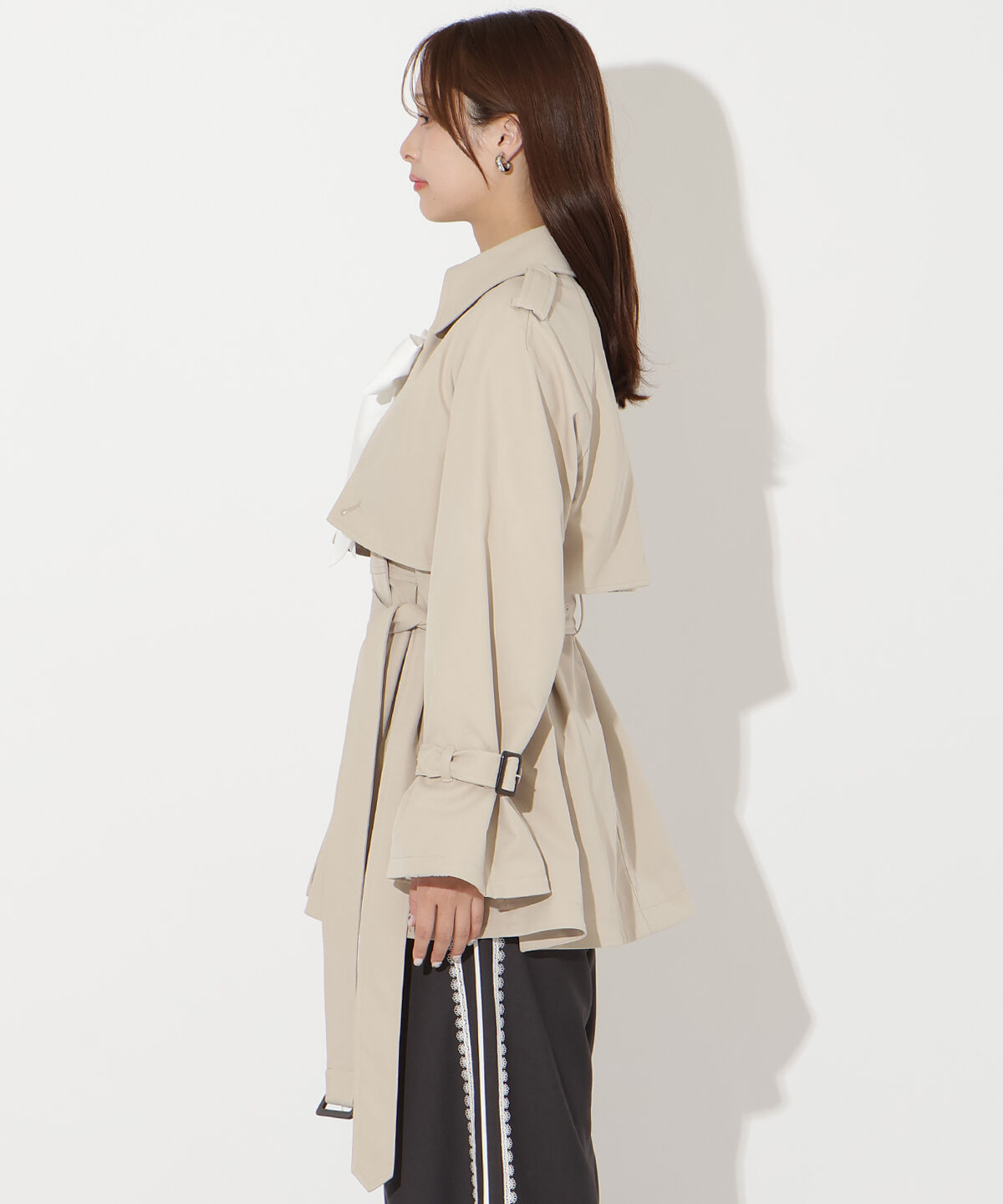 アンドクチュール「ミドル丈トレンチコート」|トレンチコート|