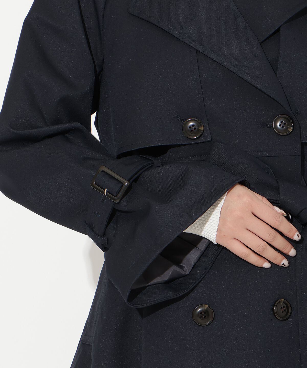 アンドクチュール「ミドル丈トレンチコート」|トレンチコート|