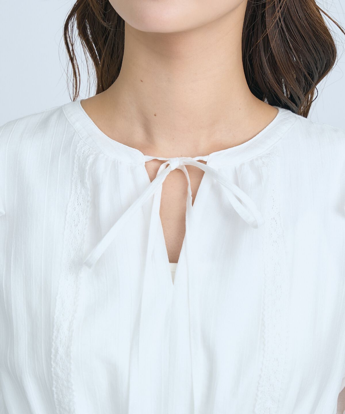 アンドクチュール「フリルスリーブレースティアードワンピース」|ワンピース|