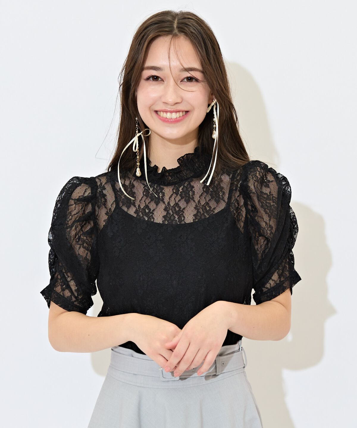 WILLSELECTION「ハイネックレーストップス」|その他|ブラック