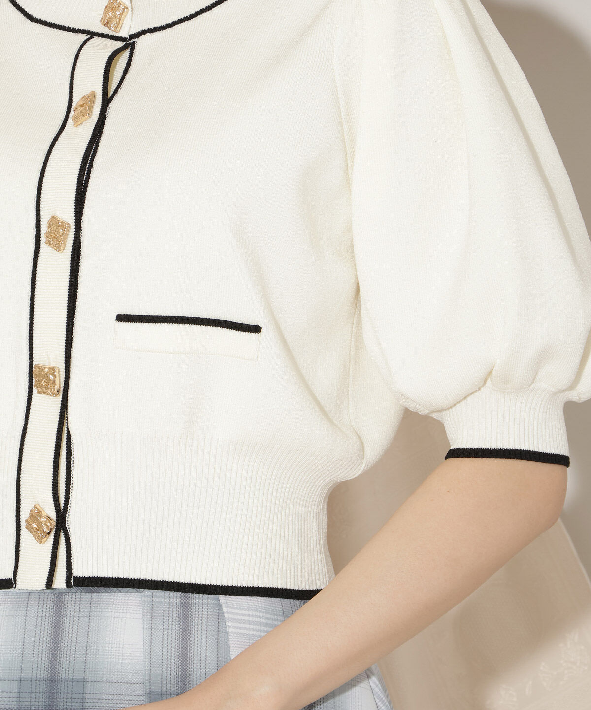 WILLSELECTION「配色ラインタックスリーブカーディガン」|カーディガン|