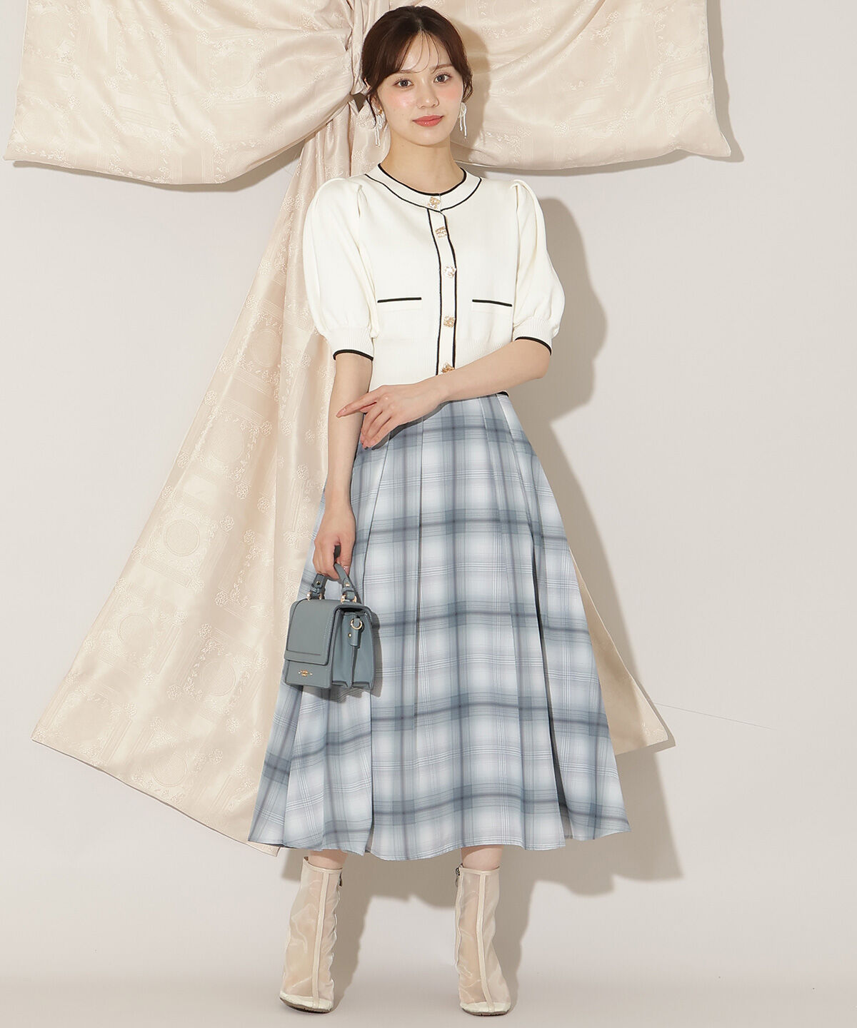 WILLSELECTION「配色ラインタックスリーブカーディガン」|カーディガン|