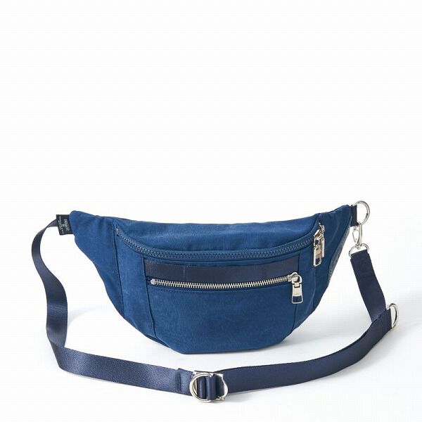 AS2OV「AS2OV / アッソブ SHRINK NYLON FANNY PACK」|ショルダー・メッセンジャー|ネイビー