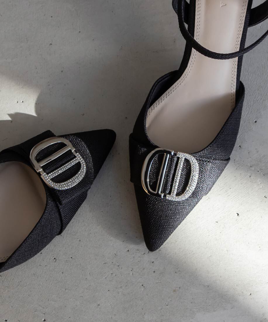  「ビジューパーツストラップパンプス」|パンプス|