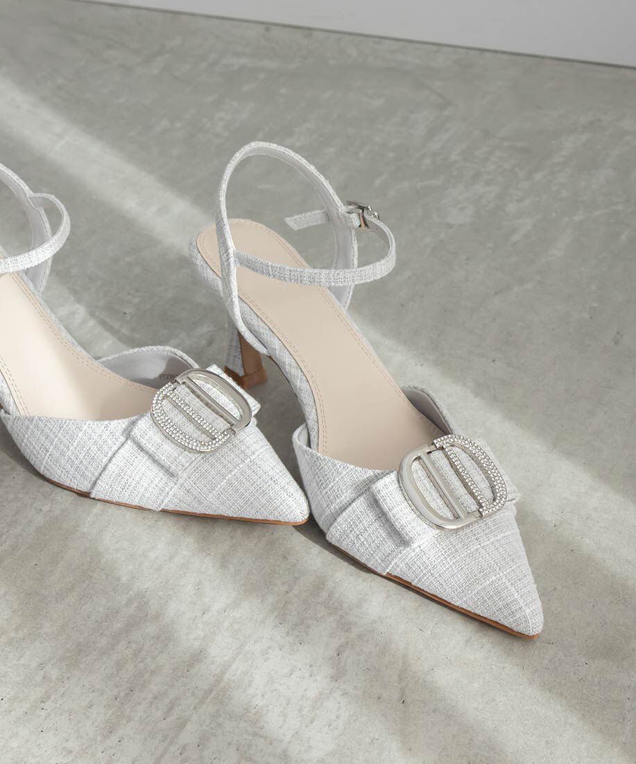  「ビジューパーツストラップパンプス」|パンプス|