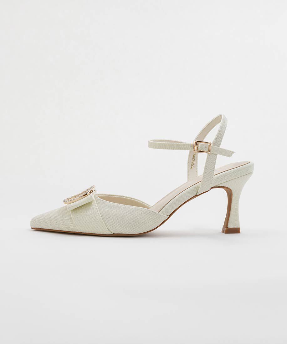  「ビジューパーツストラップパンプス」|パンプス|