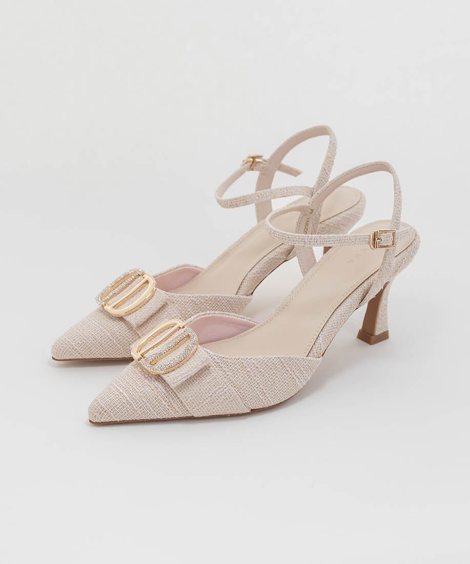  「ビジューパーツストラップパンプス」|パンプス|