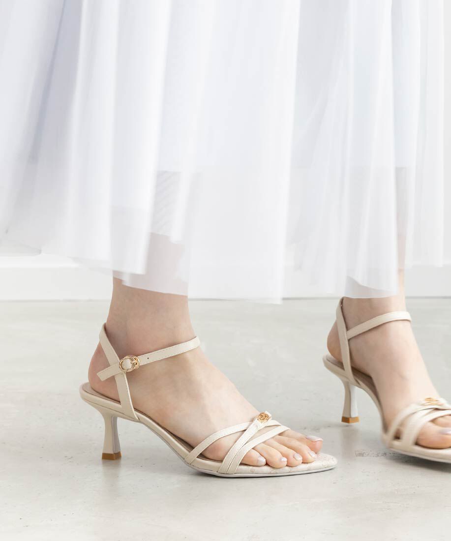  「アシンメトリーベルトストラップサンダル」|サンダル|
