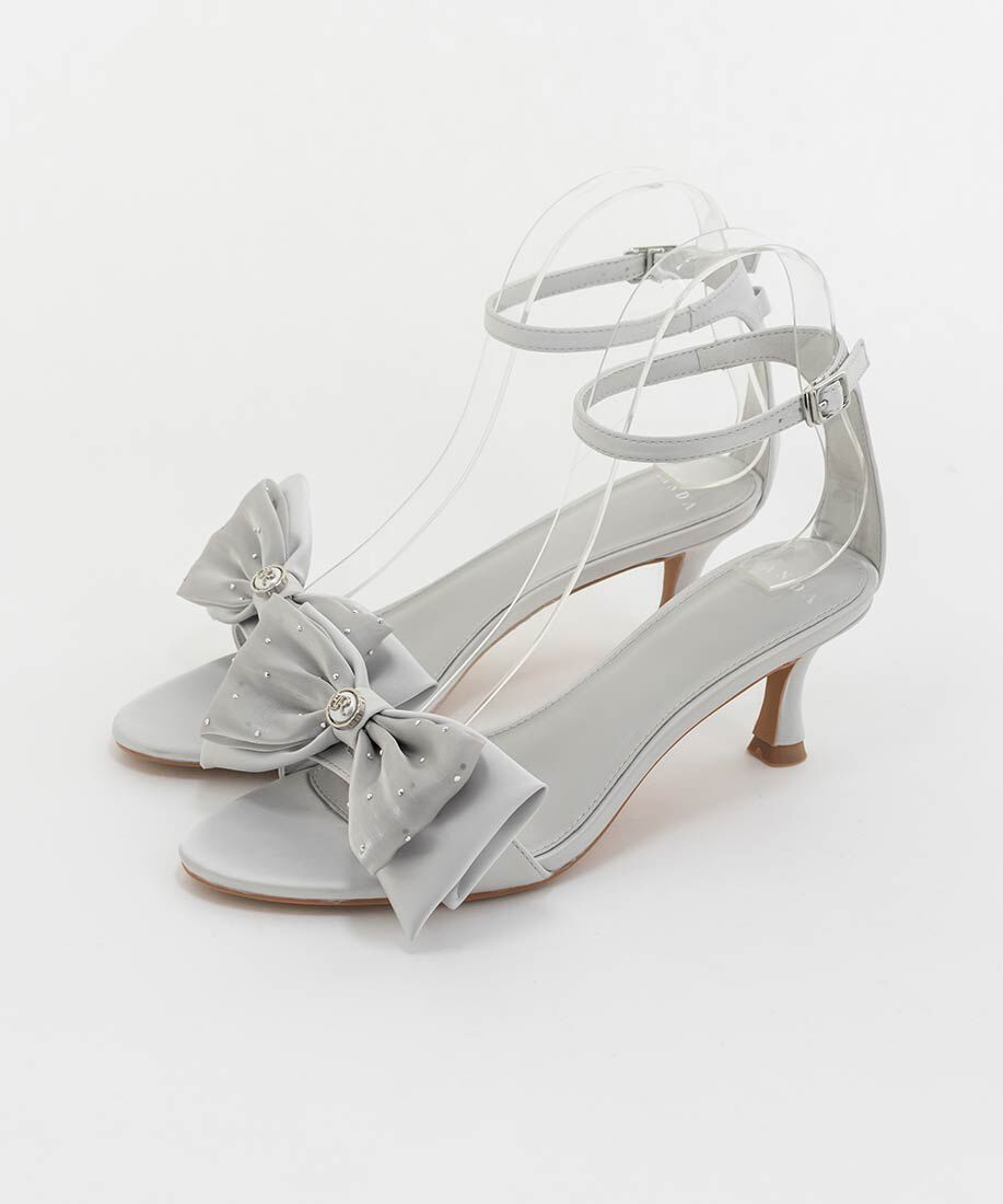  「2WAY リボンアンクルストラップサンダル」|サンダル|