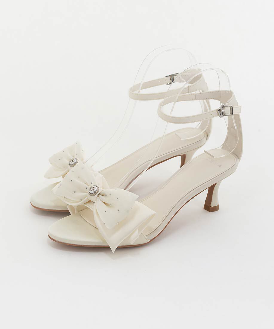  「2WAY リボンアンクルストラップサンダル」|サンダル|