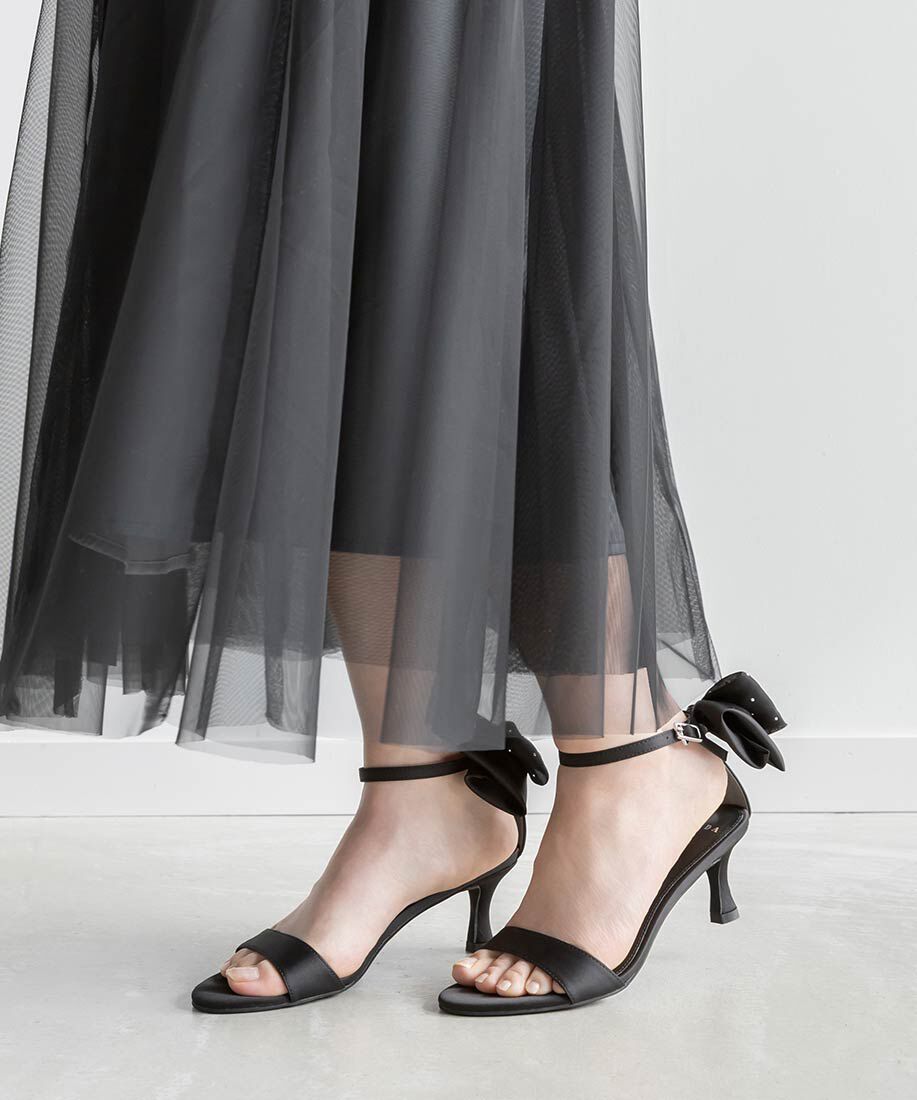  「2WAY リボンアンクルストラップサンダル」|サンダル|