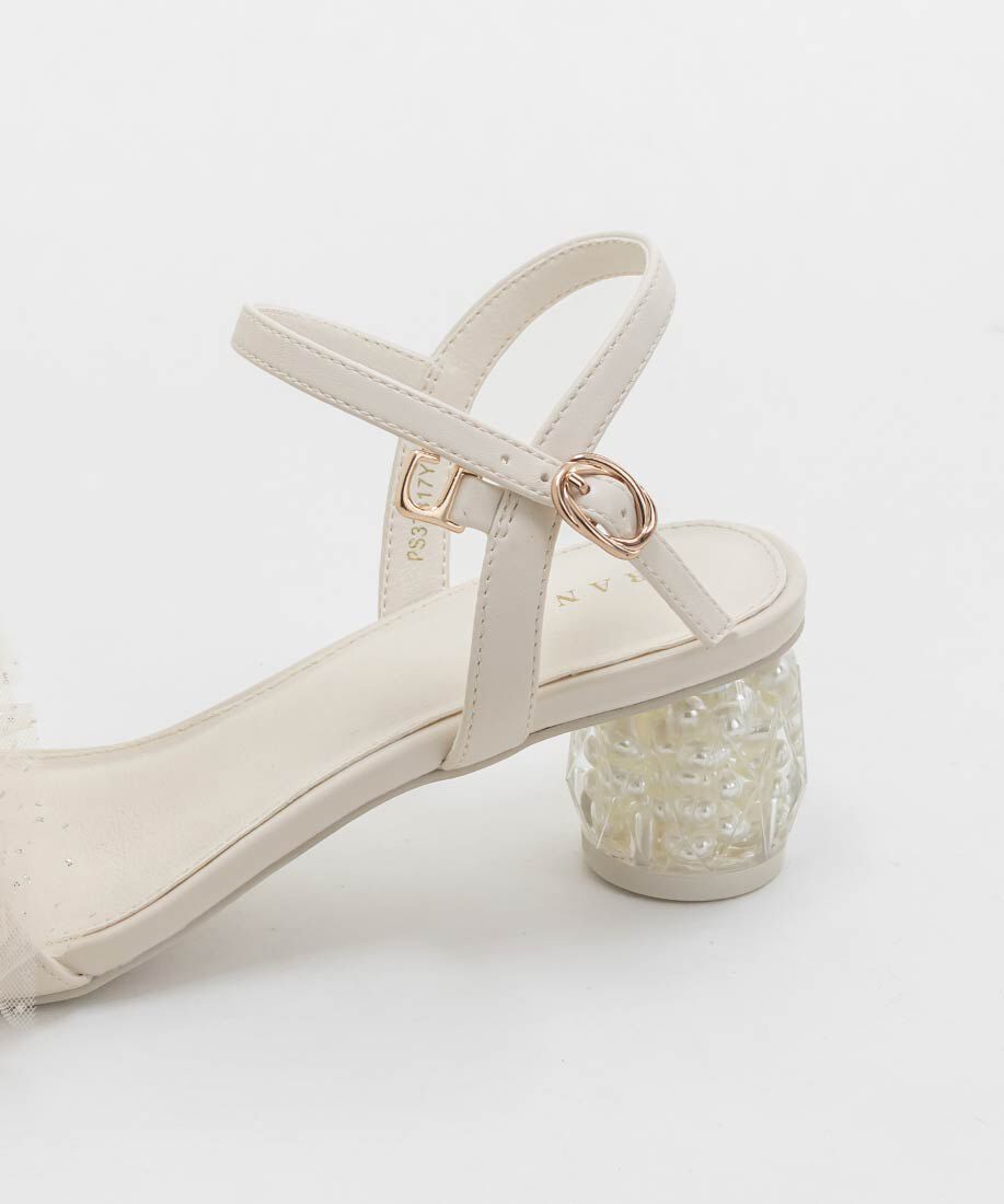  「ラメチュールフリルヒールコンシャスサンダル」|サンダル|