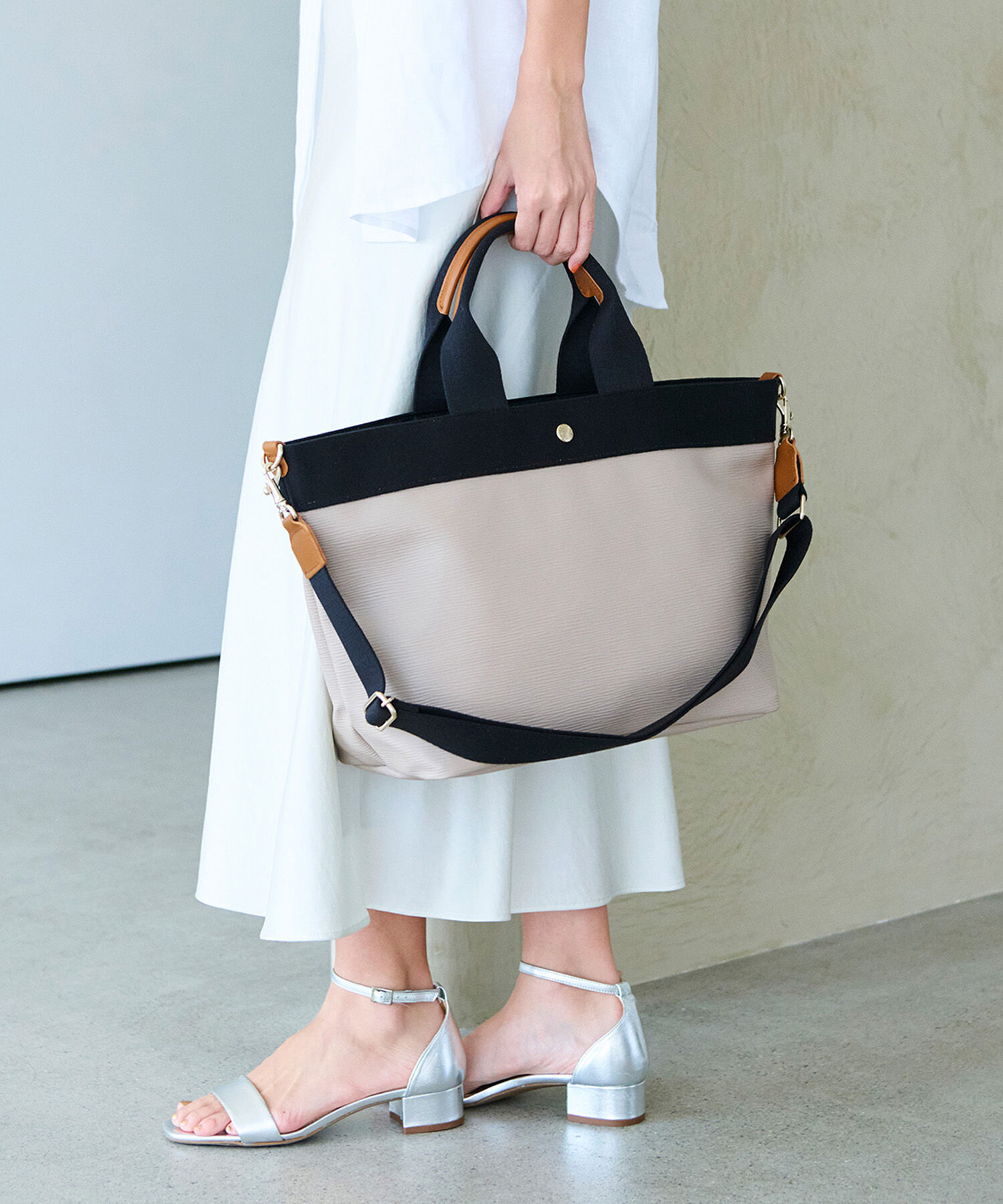 TOPKAPI BREATH「【人気色が限定復活！】【Breath TOPKAPI】RIPPLE リプル A4 トート バッグ L（ショルダー付き）」|ハンドバッグ|トープ