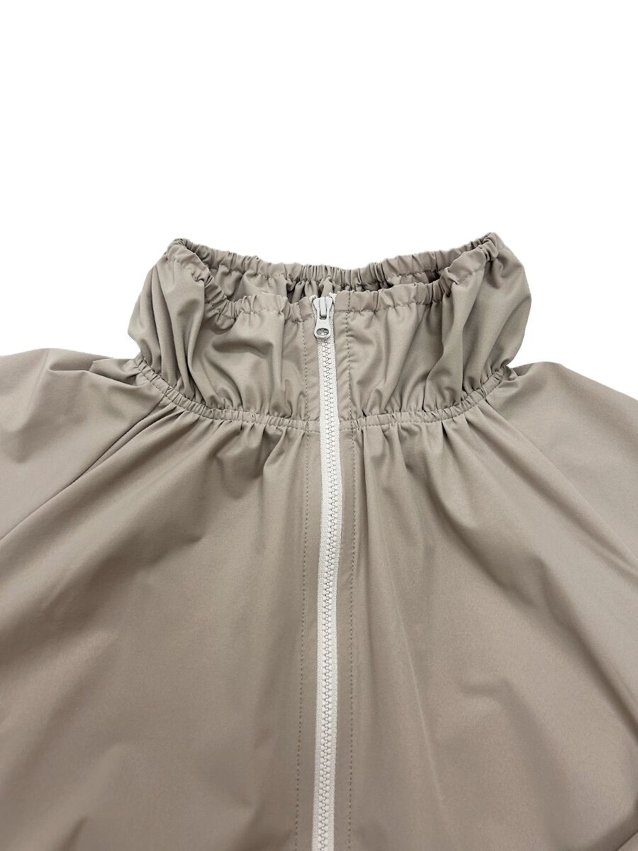 ALBOVE「UVカットスタンドネック撥水ギャザーブルゾン」|レインコート|