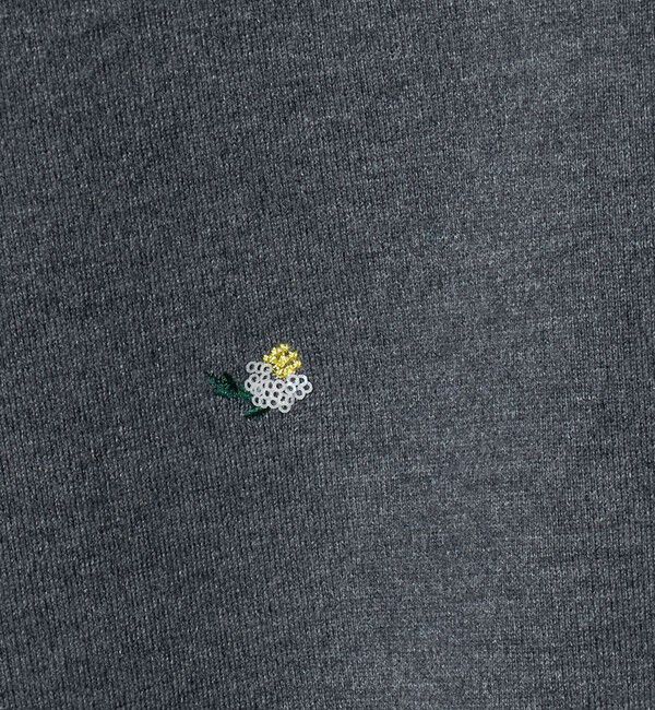 UNITED ARROWS「フラワー エンブロイダリー スキッパーニット」|ニット・セーター|