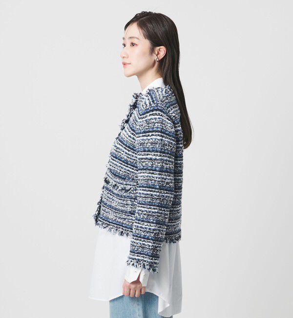 UNITED ARROWS「カラーミックス ツイードライク カーディガン」|カーディガン|