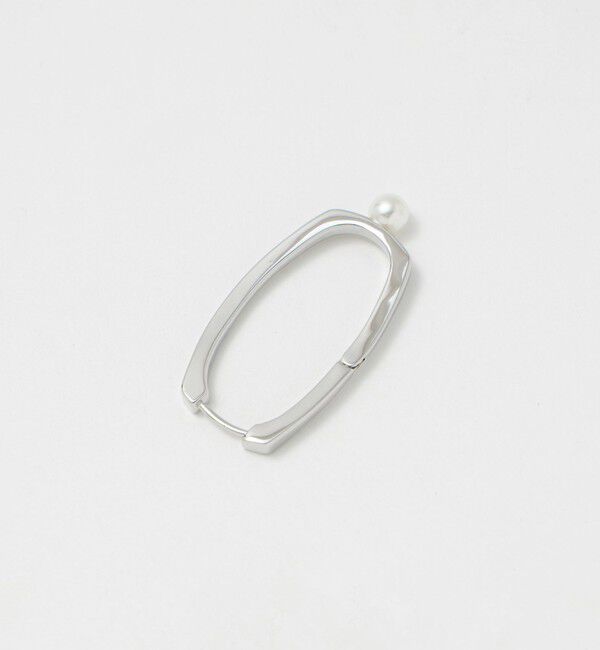 UNITED ARROWS「オーバルフープ&イミテーションパール ピアス」|ピアス|