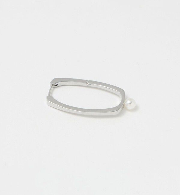 UNITED ARROWS「オーバルフープ&イミテーションパール ピアス」|ピアス|