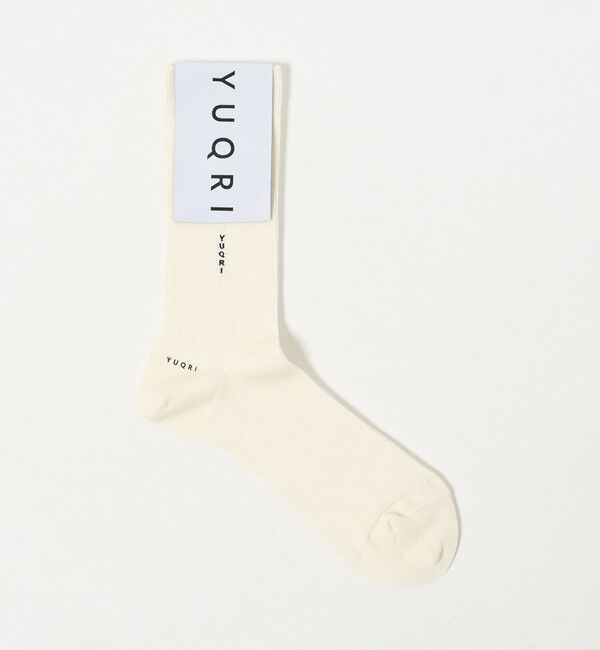 UNITED ARROWS「＜YUQRI＞SILKY リブ ソックス」|ソックス|WHITE
