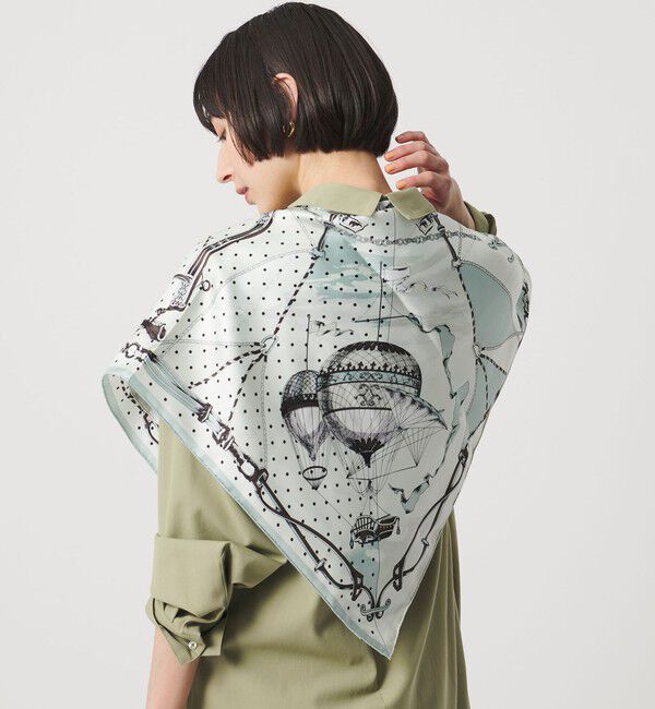 UNITED ARROWS「＜manipuri＞SILK 88&times;88 スカーフ 26SS」|バンダナ・スカーフ|