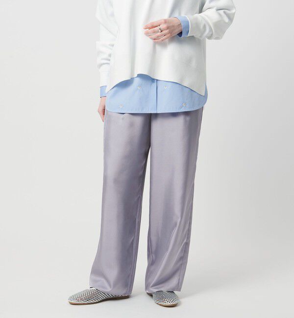 UNITED ARROWS「シルクライク イージーパンツ」|チノ|