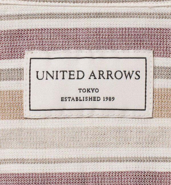 UNITED ARROWS「リネン/コットン ストライプ オープンカラーシャツ」|シャツ・ブラウス|