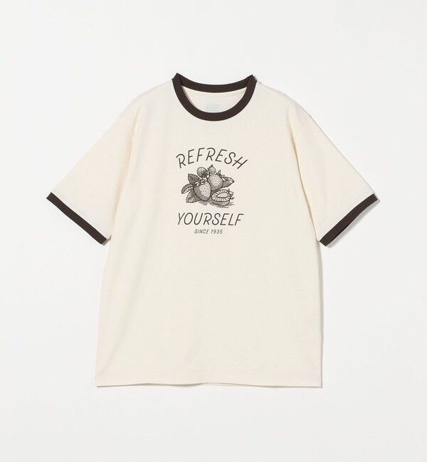 UNITED ARROWS green label relaxing「＜OSORA CAFE＞リンガー Tシャツ」|Tシャツ・カットソー|OFF WHITE