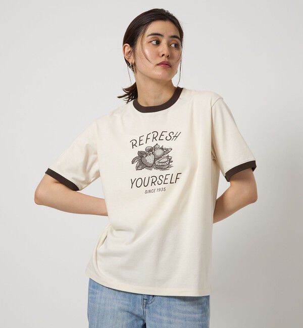 UNITED ARROWS green label relaxing「＜OSORA CAFE＞リンガー Tシャツ」|Tシャツ・カットソー|